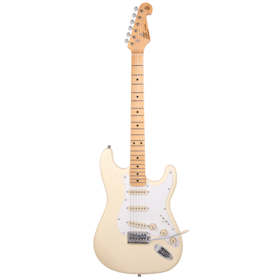 Sx VES57VWH Vintage Style Electric Guitar in Vintage White